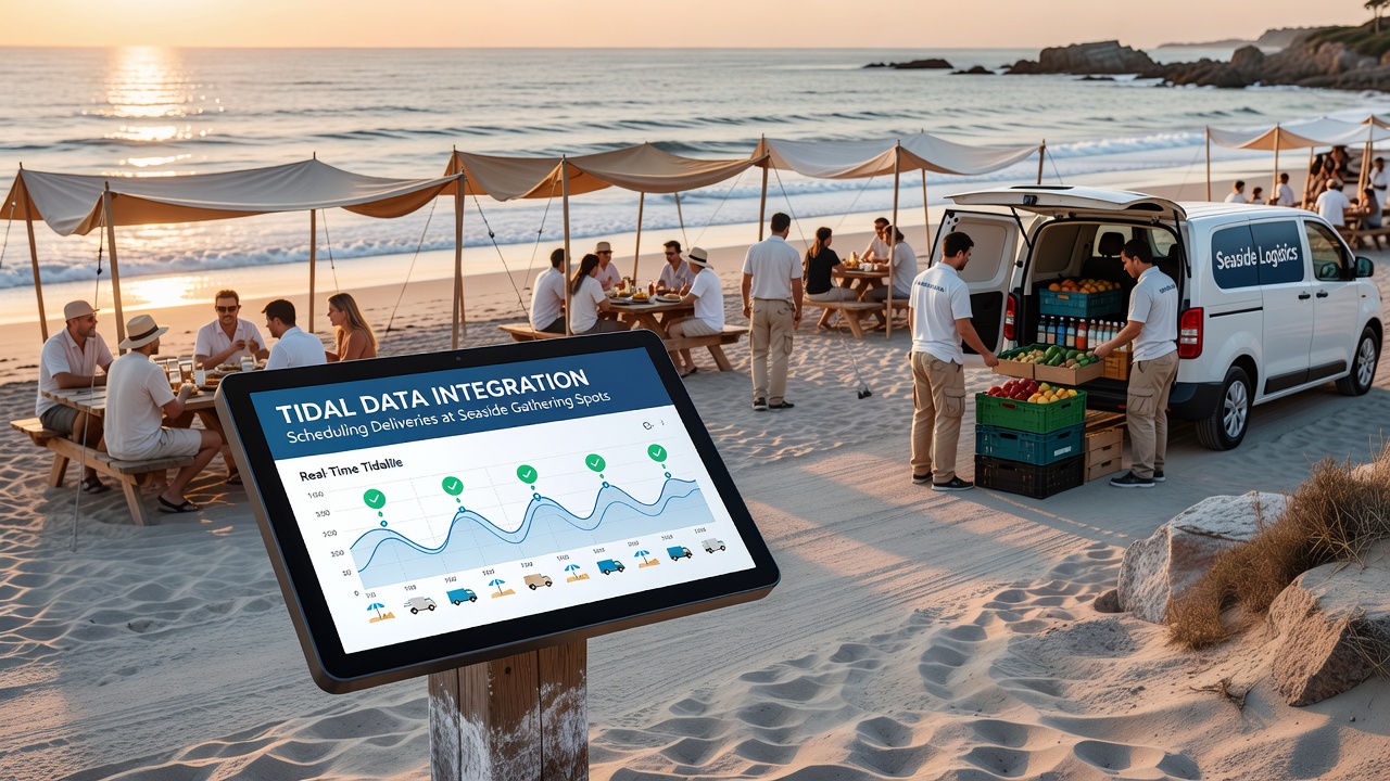 Tidal Data Integration for Scheduling Deliveries at Seaside Gathering Spots
